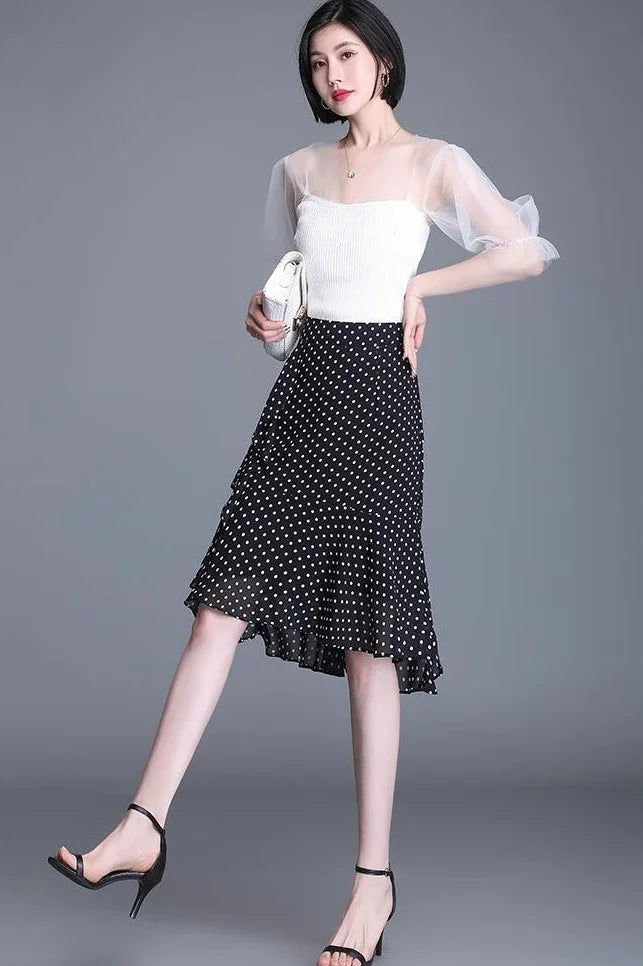 Woman Skirt Chic And Elegant High Waist Ruffle Skirts For Women Trend Summer 2025 Offer High Quality Harajuku New In Quality V