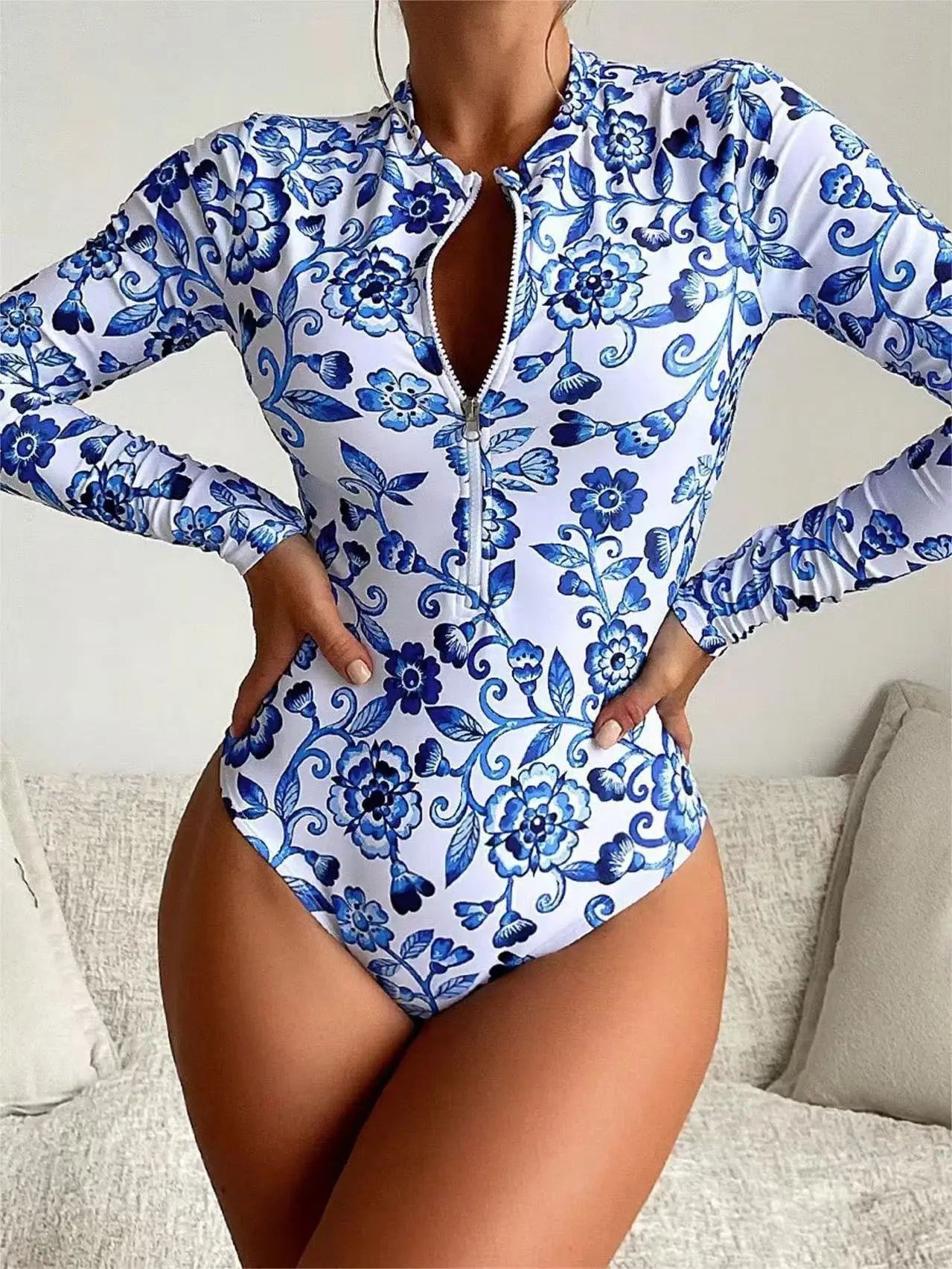 Women Sexy Swimwear One-piece Bathing Swimming Suit Printed Surfing Suits Beachwear Clothing Fashion Bikinis Swimsuit Woman New