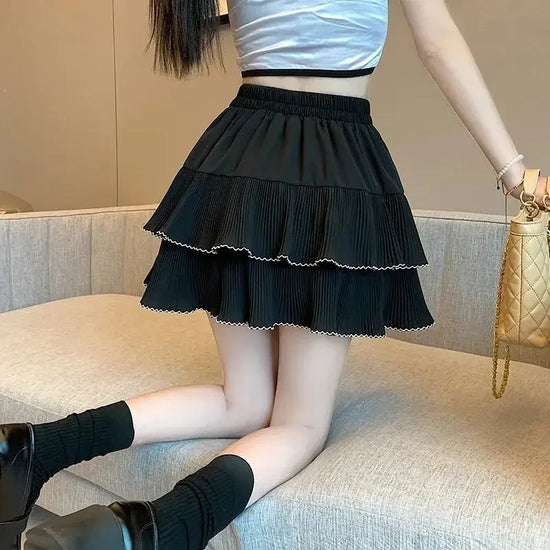 Woman Skirt New In Kawaii Ruffle Cute Skirts For Women Clothing Sales Chic And Elegant Offer High Quality Luxury V Modest Cheap
