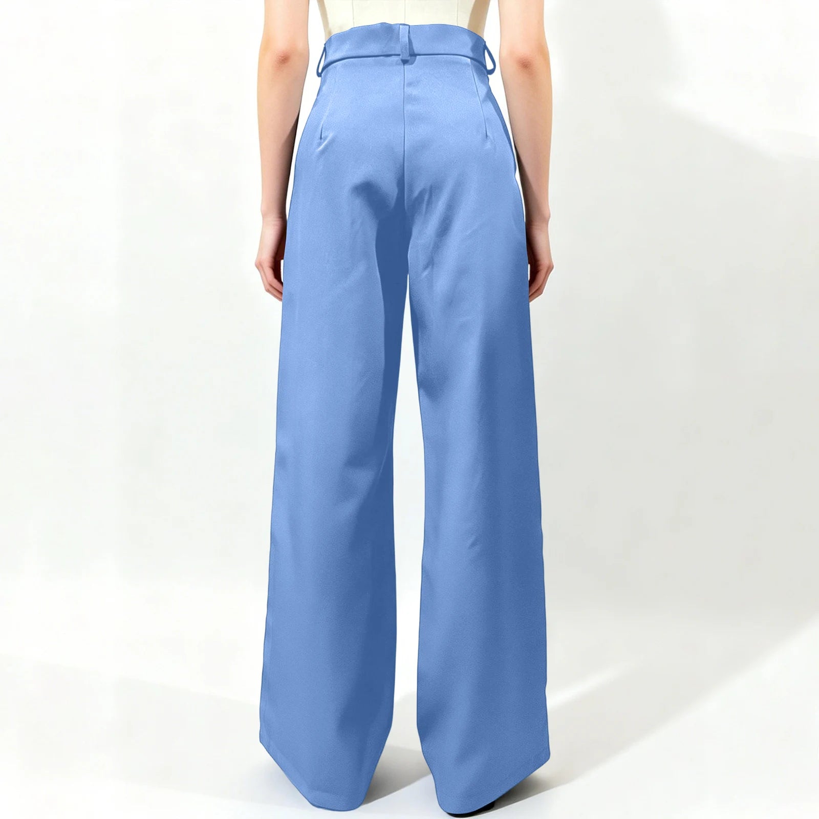 Women's Loose Leisure Trousers Casual Commute High-Waisted Straight Leg Suit Trousers Elegant Suit Pants, Pantalones