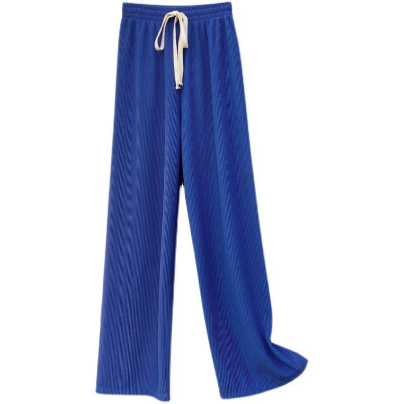 Women Trousers Pants with A High Waisted Slim Fit And Floor Length Pleated Straight Pants for Ladies Wide Leg Pants