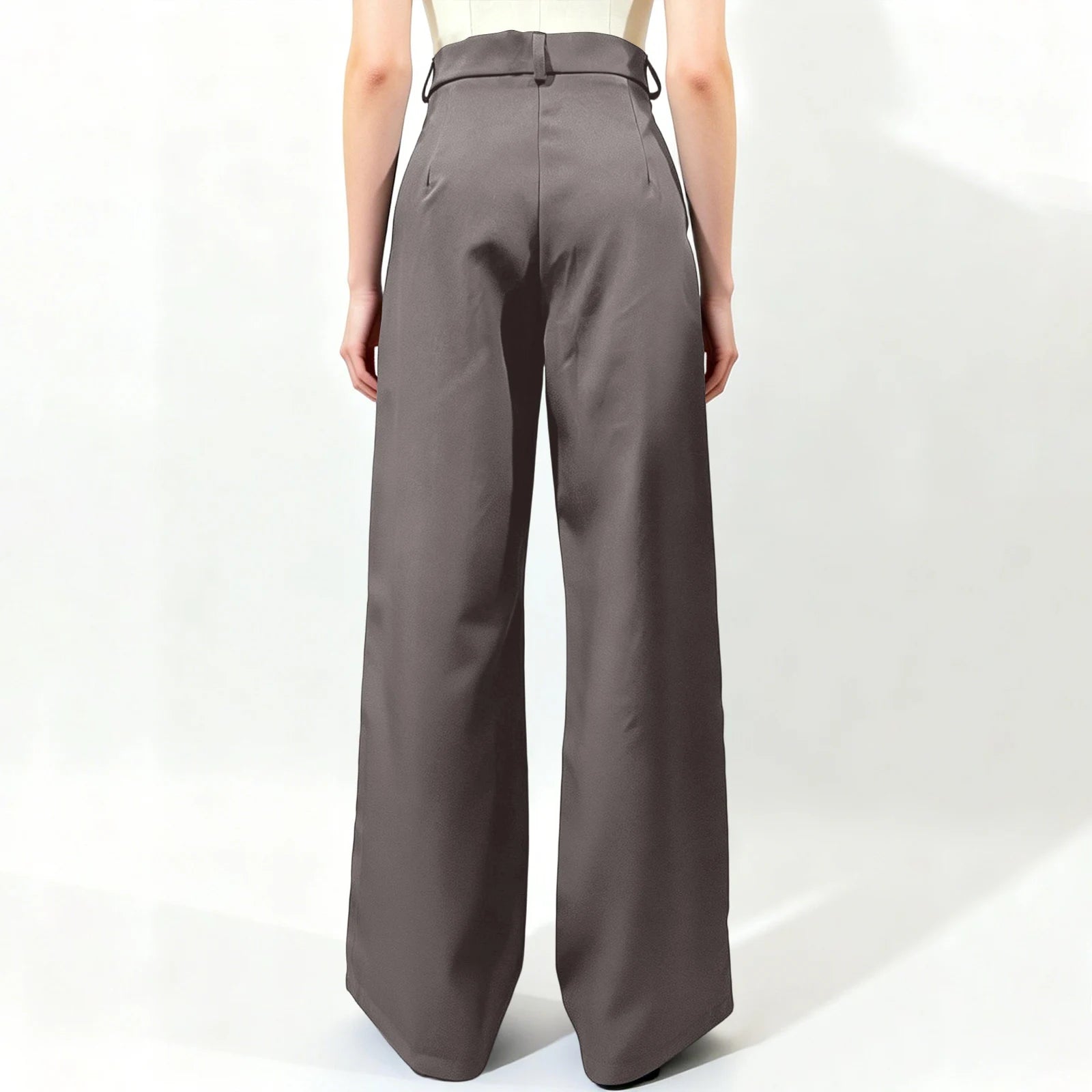Women's Loose Leisure Trousers Casual Commute High-Waisted Straight Leg Suit Trousers Elegant Suit Pants, Pantalones