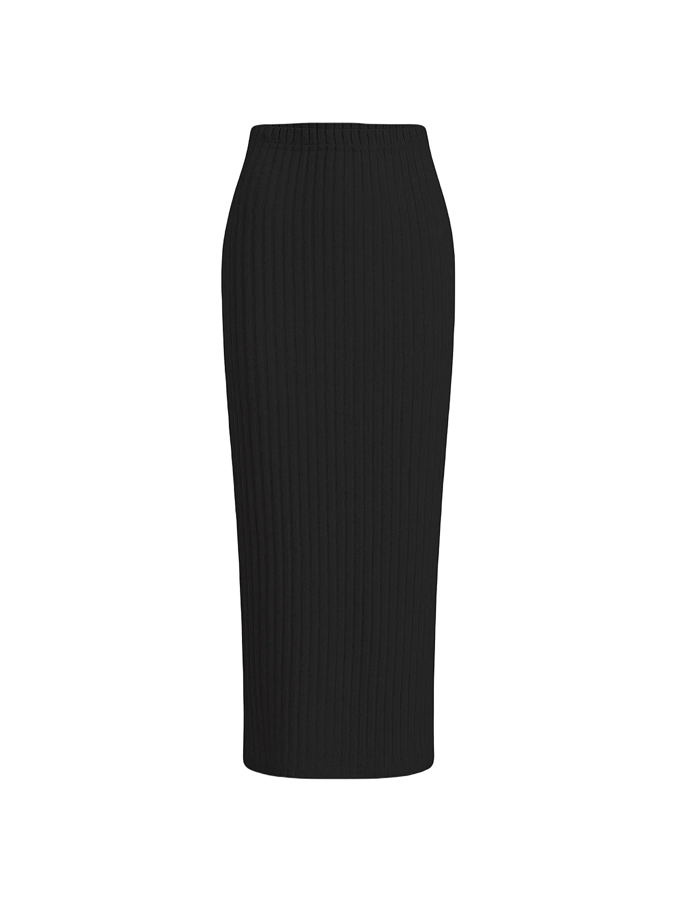 Women's skirt, elastic waist basic versatile casual everyday autumn and winter skirt, base skirt, elegant and versatile