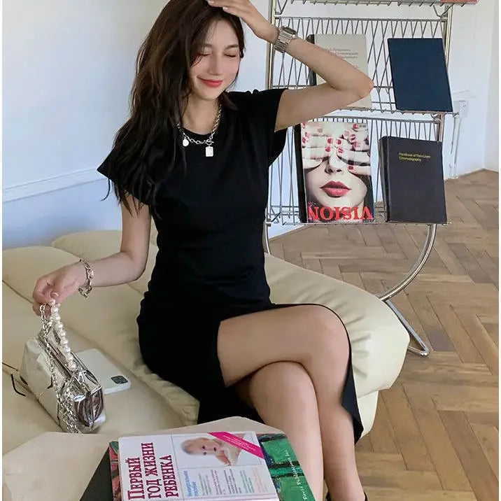 White Dresses for Women 2025 Woman Dress Clothes Midi X New in Chic and Elegant Pretty Cheap Casual Y2k Outfits Harajuku Cotton