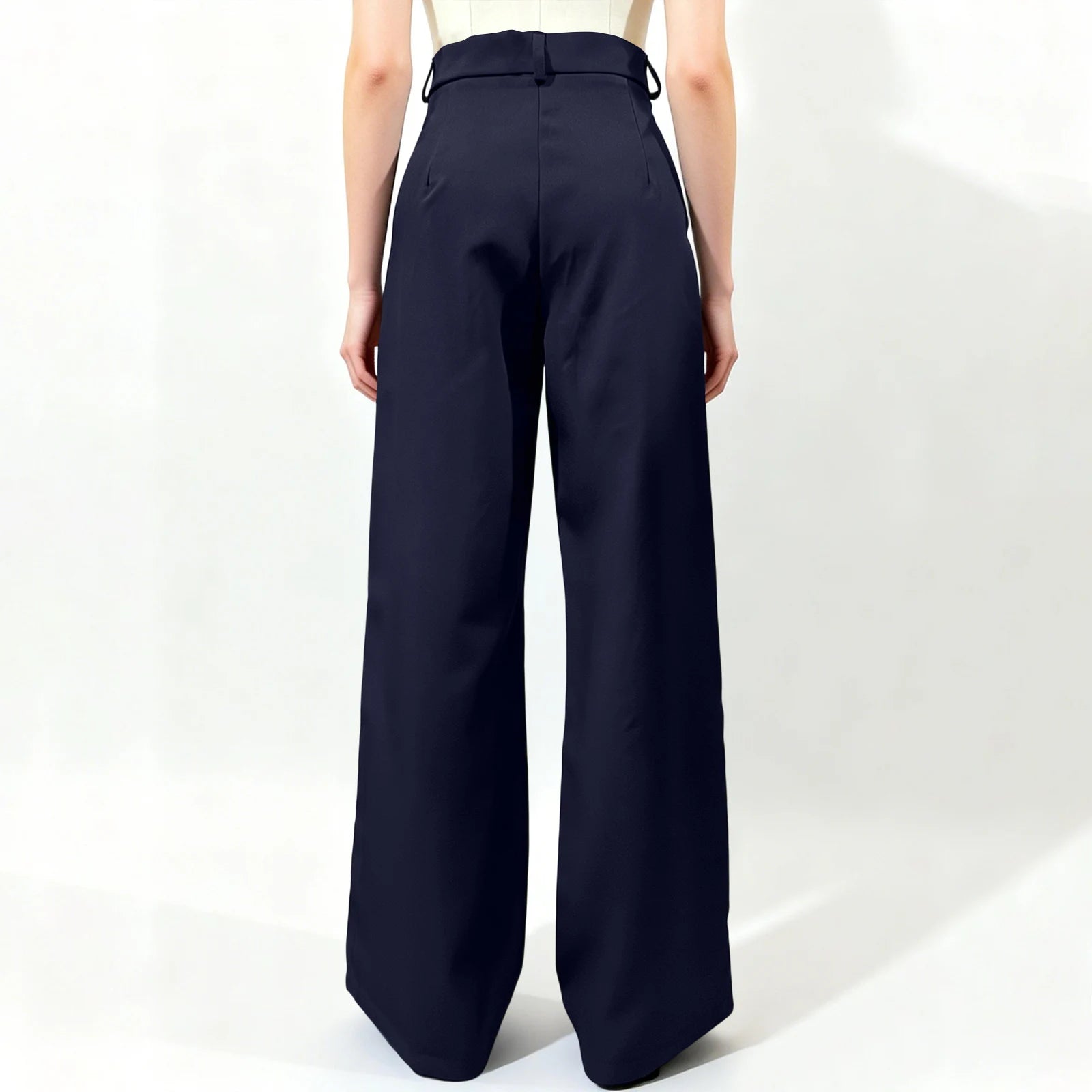 Women's Loose Leisure Trousers Casual Commute High-Waisted Straight Leg Suit Trousers Elegant Suit Pants, Pantalones