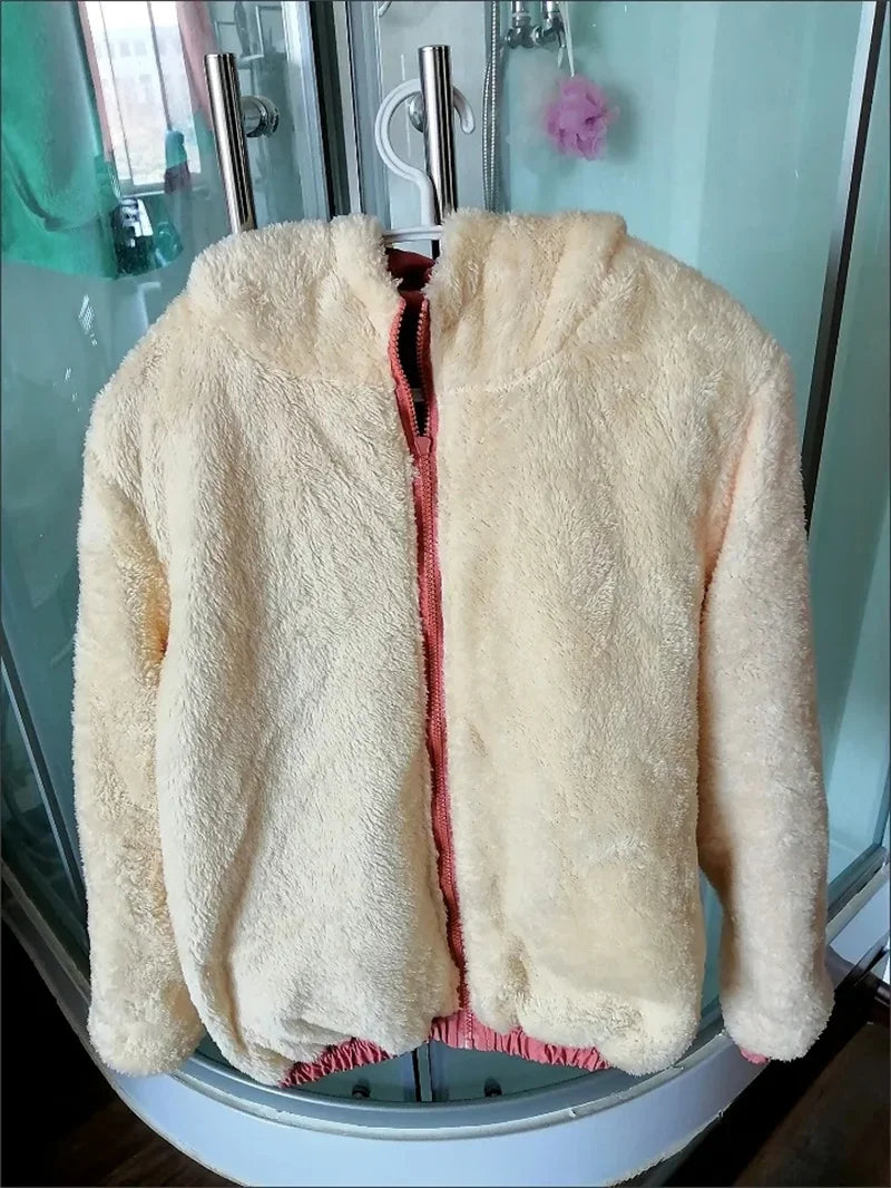 Add Velvet Padded Coat Women 2025 Winter Hooded Outerwear Ladies Warm Cotton-Padded Jacket New Fashion Overcoat Short Female Top