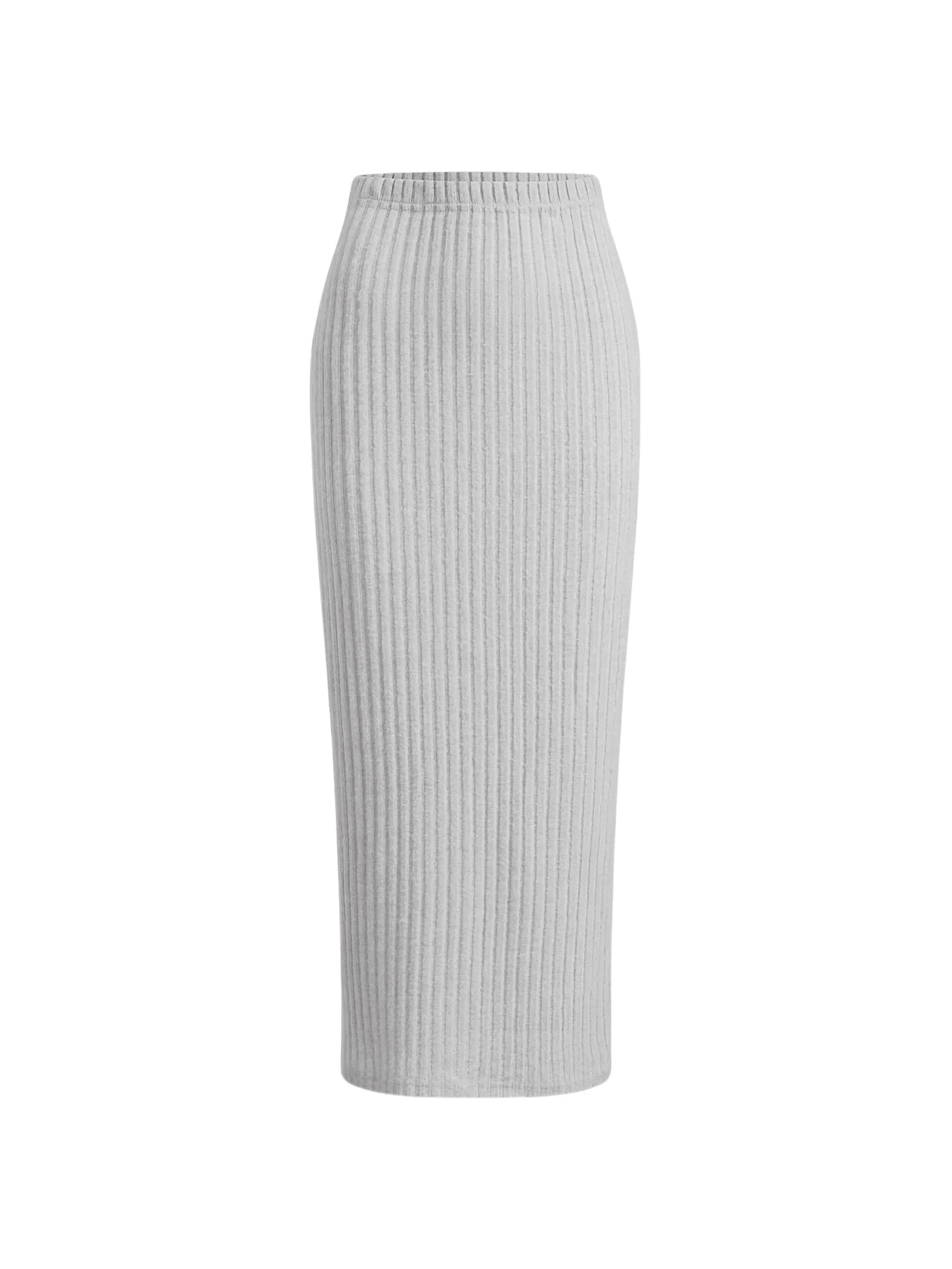 Women's skirt, elastic waist basic versatile casual everyday autumn and winter skirt, base skirt, elegant and versatile