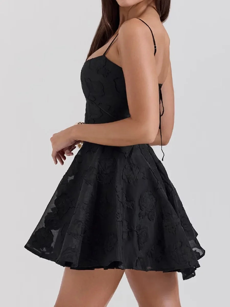 Summer Dresses for Women Fashion Casual  A Line Dress Lace Up Elegant Graduation Birthday Dress