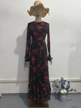  French floral summer evening dress