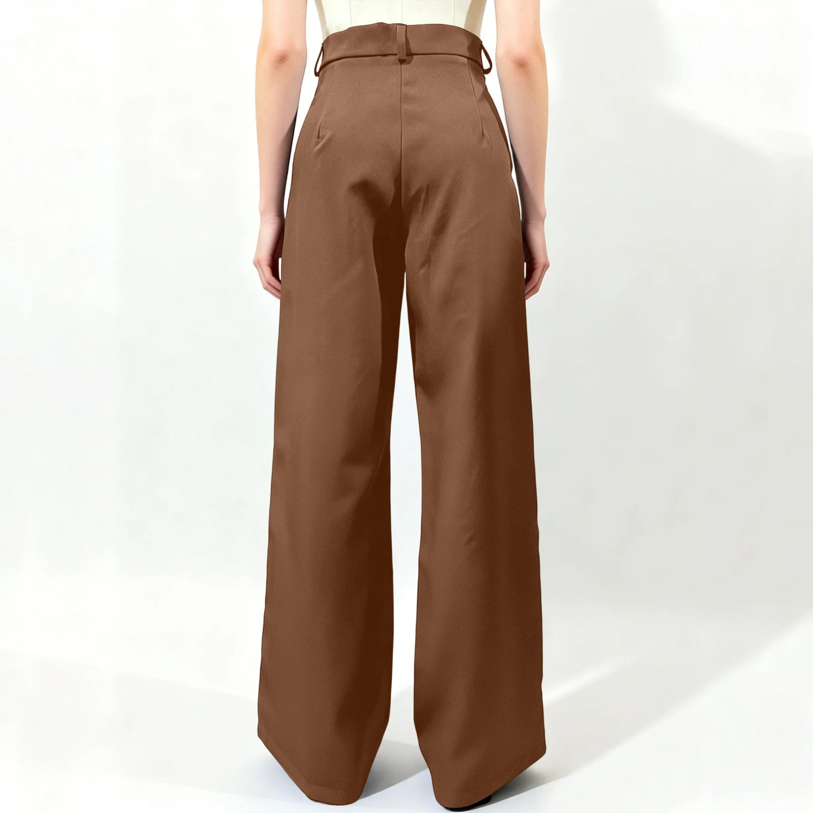 Women's Loose Leisure Trousers Casual Commute High-Waisted Straight Leg Suit Trousers Elegant Suit Pants, Pantalones