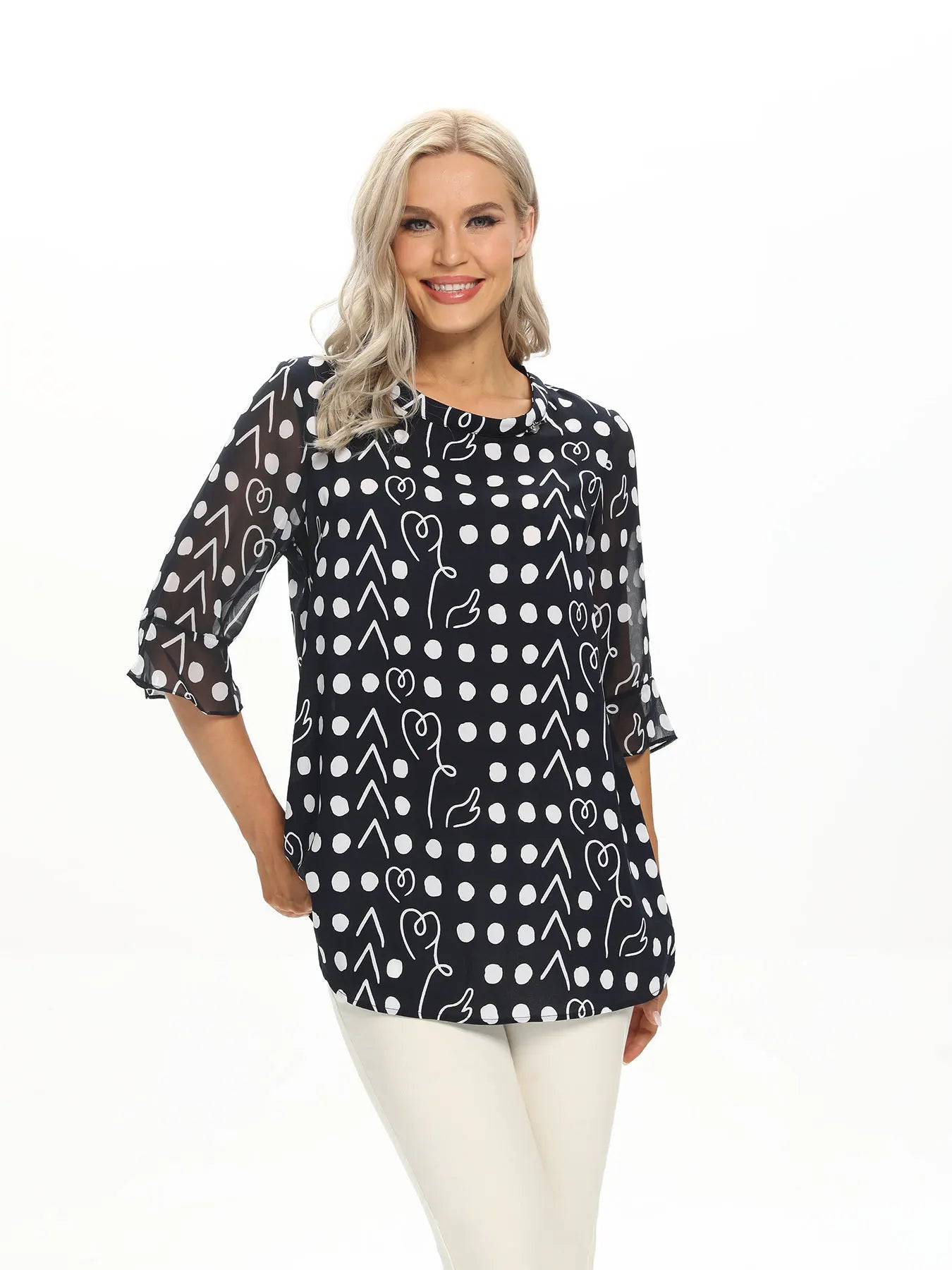Women Woven Fashionable Casual Top For Spring And Summer