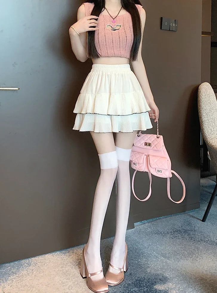 Woman Skirt New In Kawaii Ruffle Cute Skirts For Women Clothing Sales Chic And Elegant Offer High Quality Luxury V Modest Cheap