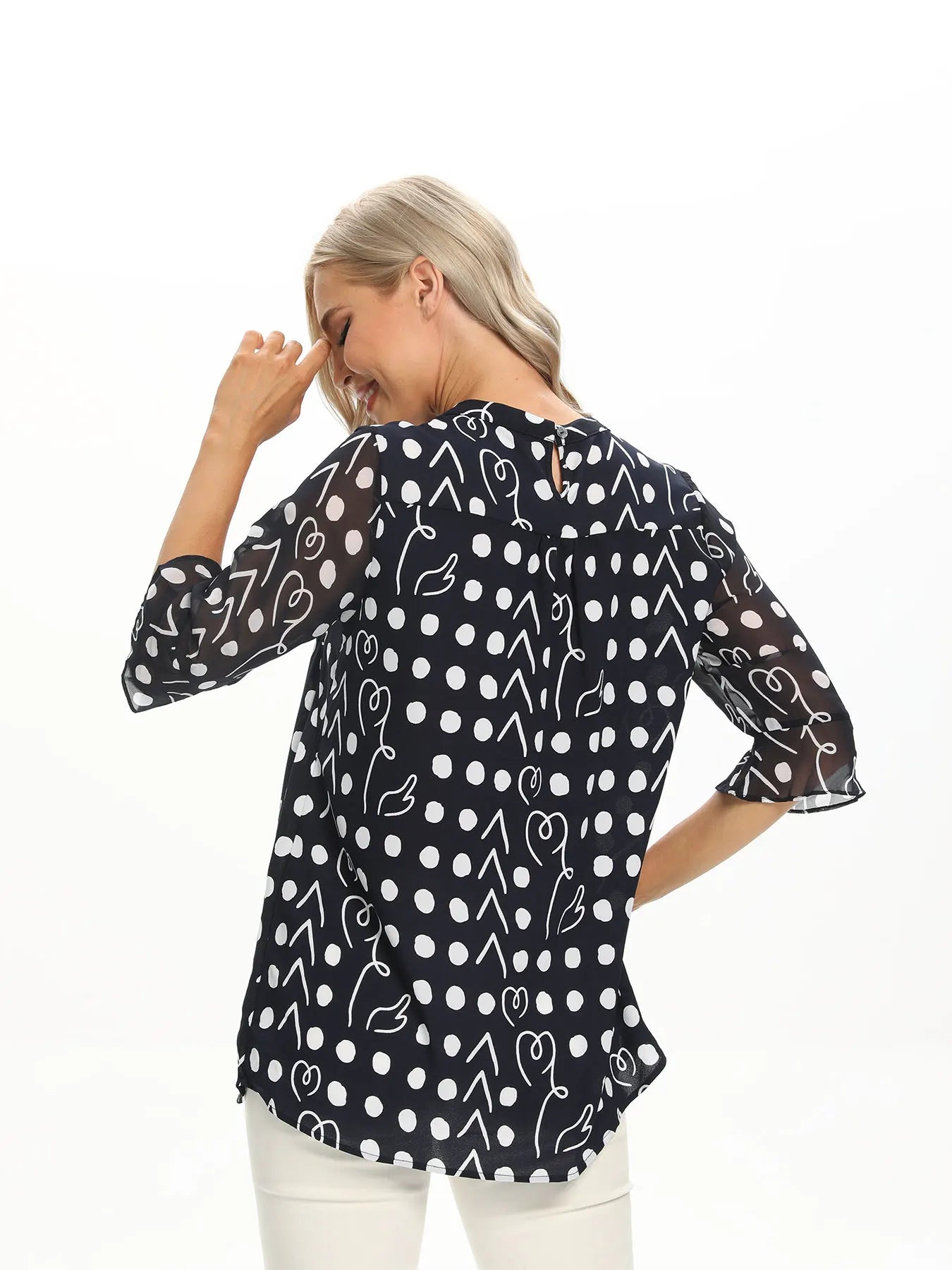 Women Woven Fashionable Casual Top For Spring And Summer